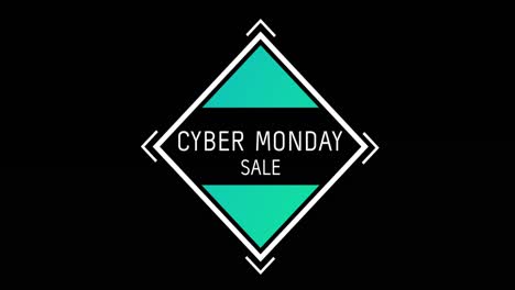 White-and-green-Cyber-Monday-Sale-text-appearing-against-a-black-screen