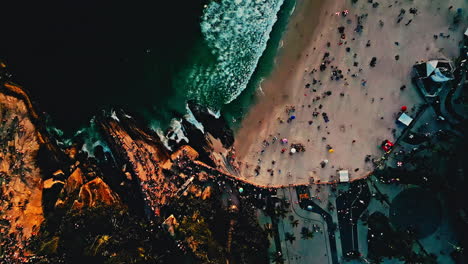 beach ipanema rio de janeiro aerial top down view brazil south latin america