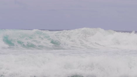 Surfer-Inside-Extreme-Tube-Waves---Surfing-At-South-Gorge-Beach-In-Point-Lookout,-North-Stradbroke-Island,-Queensland-Australia