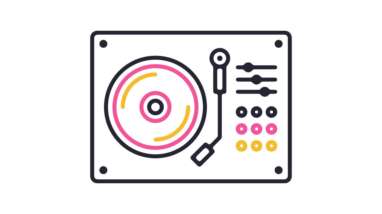 음악 서 아이콘 애니메이션