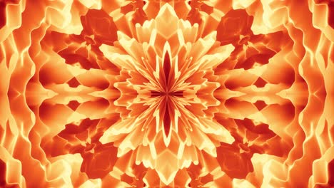 animación en bucle liso de forma mate suave abstracta en 3d en la estructura simétrica del material mate brillo ligero, cambios de formas suavemente cíclicas. gradiente amarillo naranja rojo