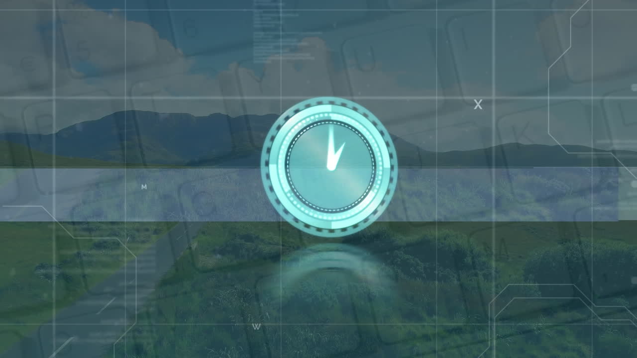 이동 시계의 애니메이션과 키보드 및 풍경에 대한 데이터 처리