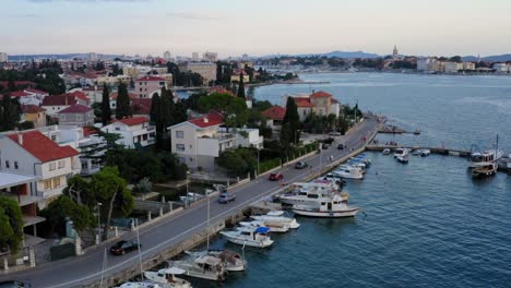 Croacia-Zadar-Puesta-De-Sol-Drone-Tiro