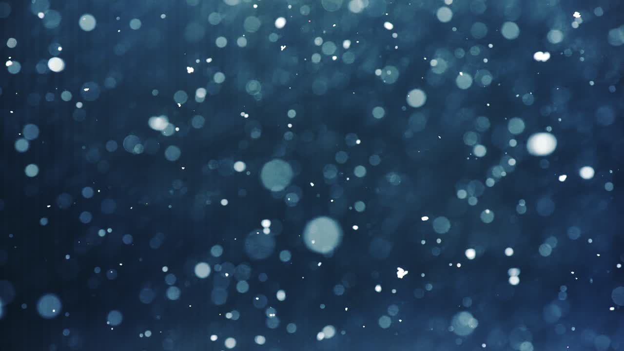 Glistening Snow Particles Move Sideways in Static Frame, soft Light Overlay Loop