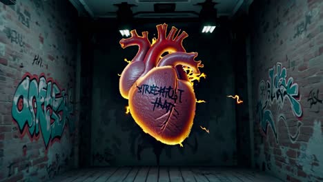 street art heart illustration
