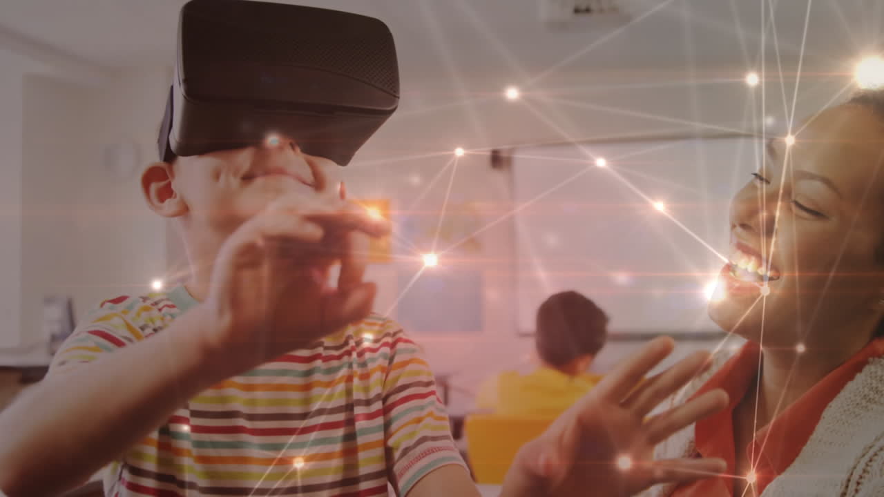 animación digital de niños usando video vr