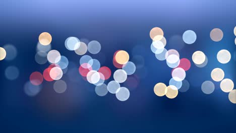 hermosas luces nocturnas de la ciudad parpadeando en efecto bokeh sin problemas. animación en bucle 3d de luces brillantes y borrosas.