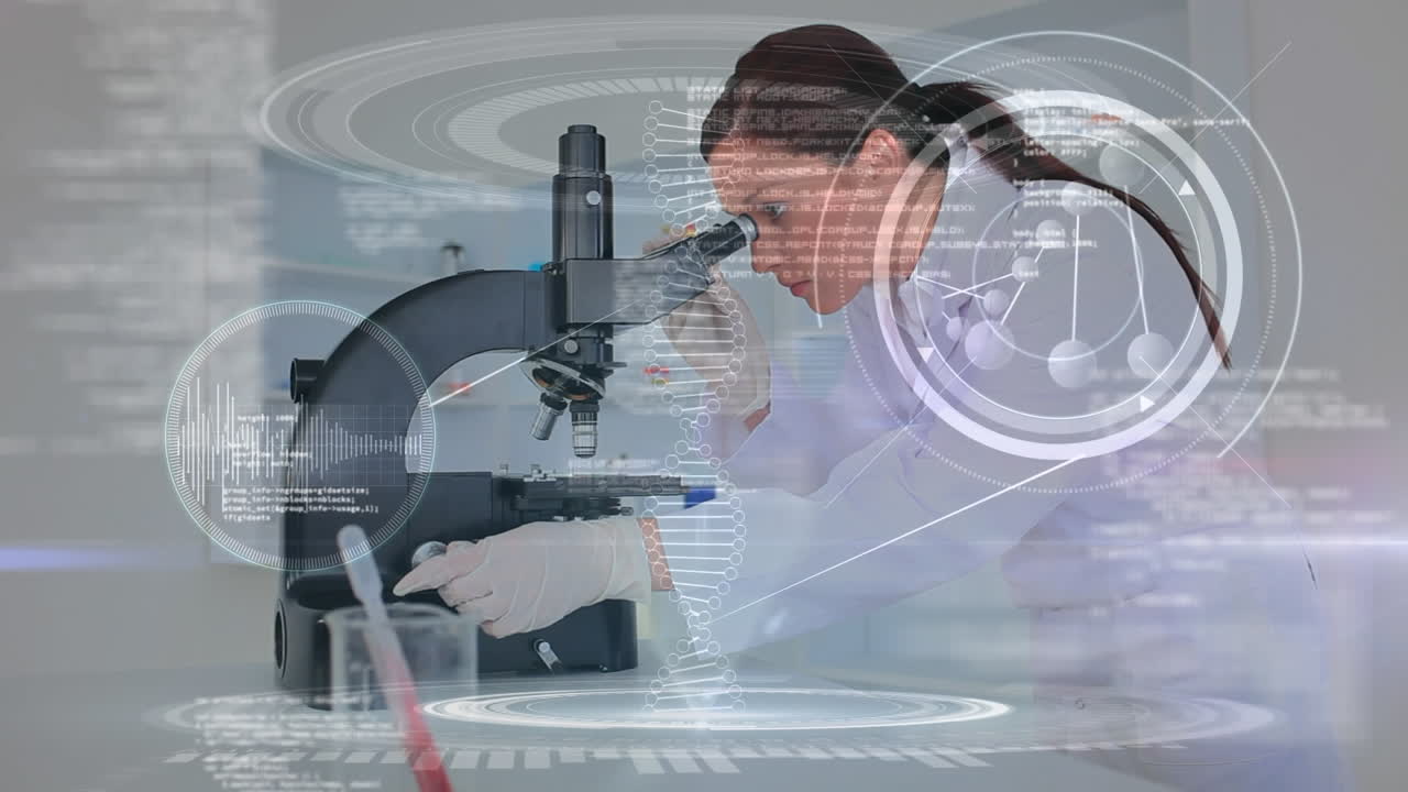 현미경을 통해 보는 과학자