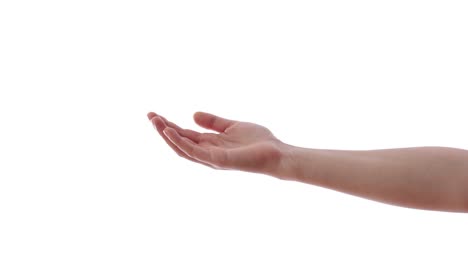 woman showing some sign with hand