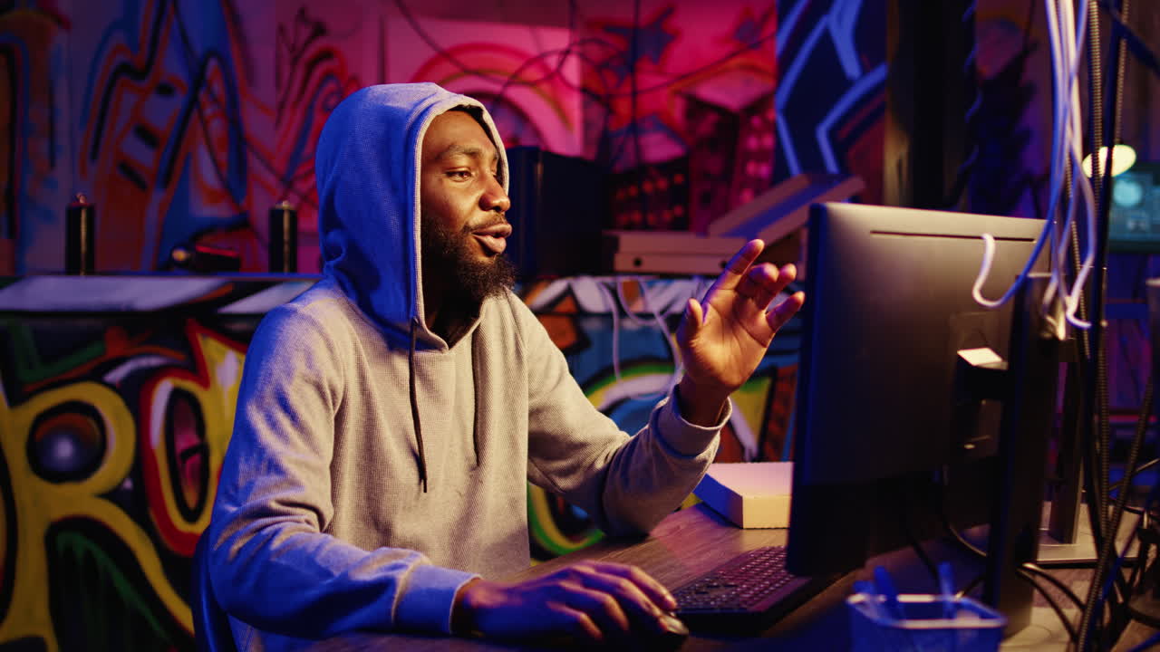 el hacker habla de exploits con su colega.