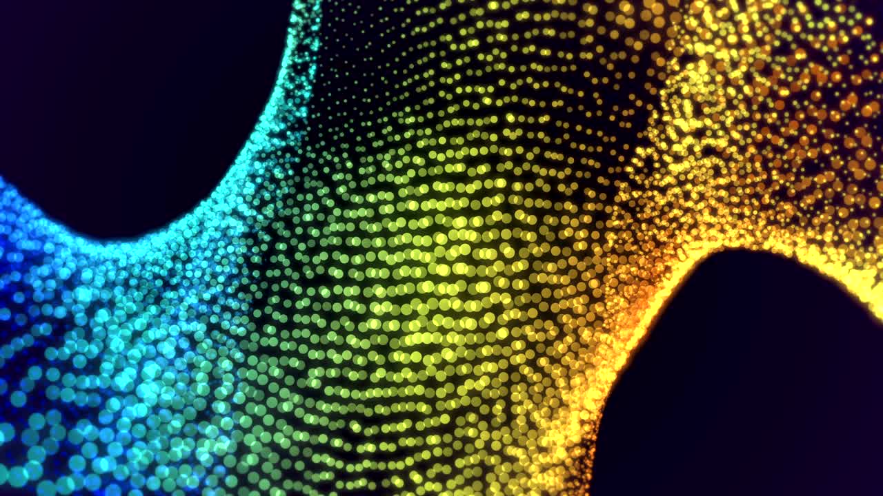 moderno bokeh brillante anillo de animación de fondo abstracto amarillo azul