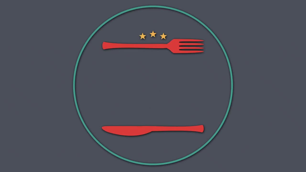 Vector icon of fork and butter knife 4k