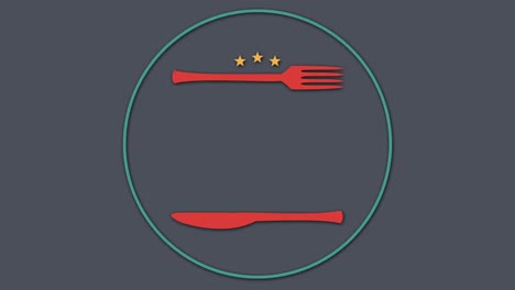 vector icon of fork and butter knife 4k