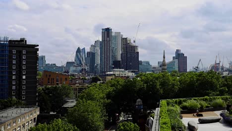 time-lapse shot from hoxton into the city of london