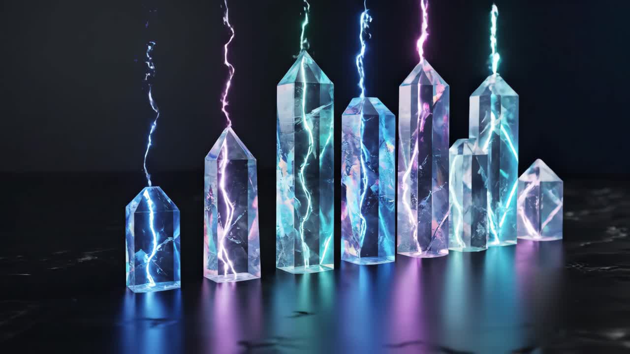 Crystals with Lightning Chart