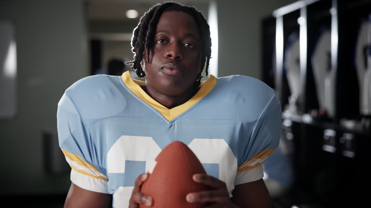 Football player portrait