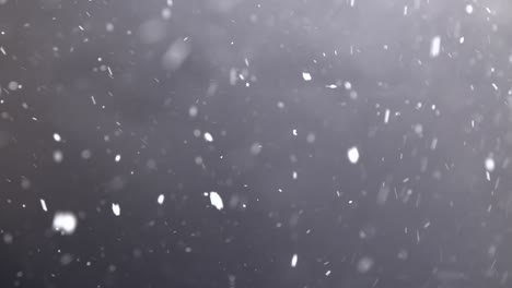 swirling snowfall against black background