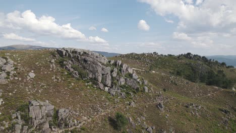 hiking trails along rocky landscape of peneda-gerês national park