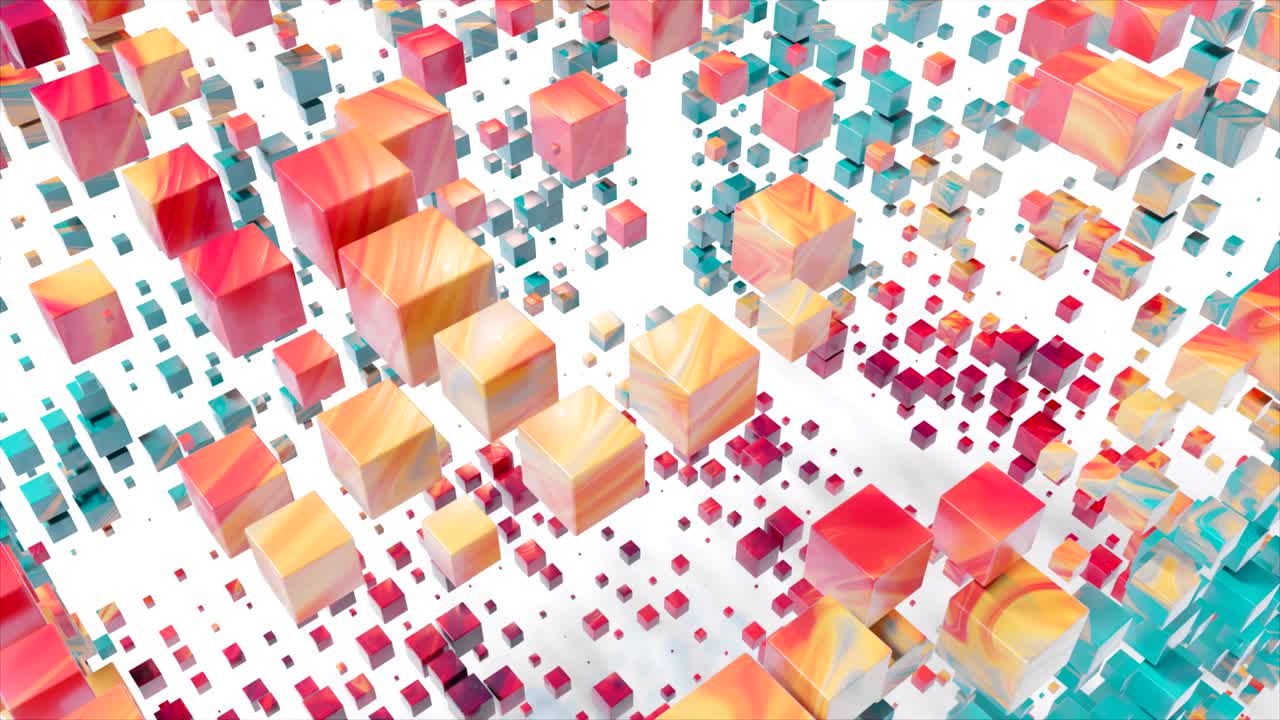 프로젝션 매핑 컬러 시프팅 큐브 모양