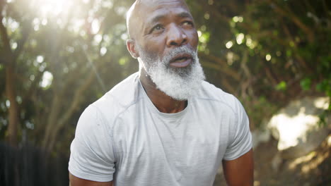 portrait of an active senior man