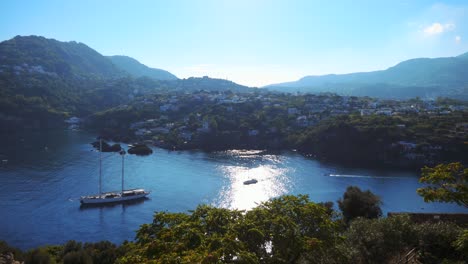 ischia port green water and boats