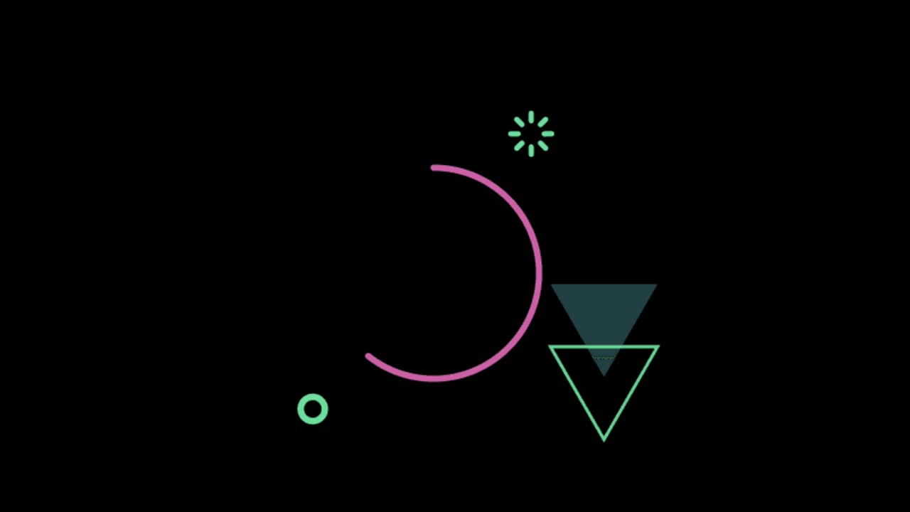 Animation colorful geometric shape.
