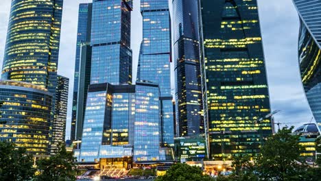 time-lapse skyscraper in the city