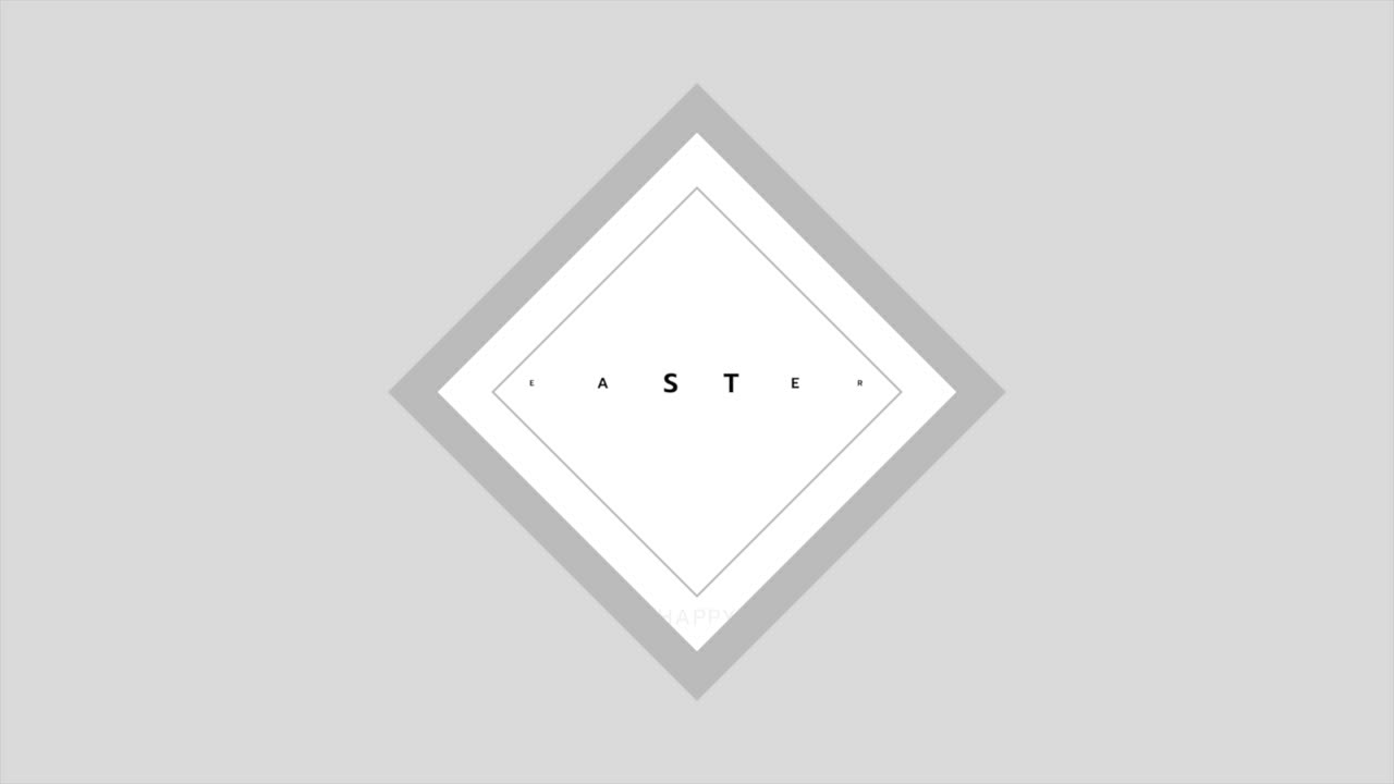 felices pascuas con cuadrado gris sobre degradado blanco