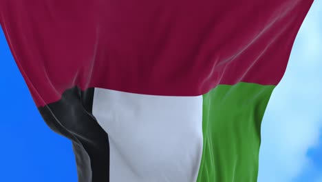 seamless loop of united arab emirates flag.