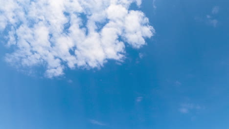 azure summer sky with light white cloudscape. beautiful blue sky clears up. timelapse.