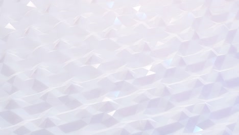 stylish creative abstract white low poly background in 4k. abstract waves move on glossy surface in loop. smooth soft seamless animation. simple minimalistic geometric bg.