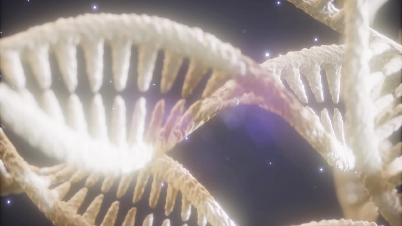 Exploring the intricacies of dna strands in a vibrant cosmic environment