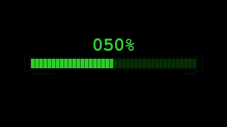 Digital Loading Progress Bar with Percentage Counter