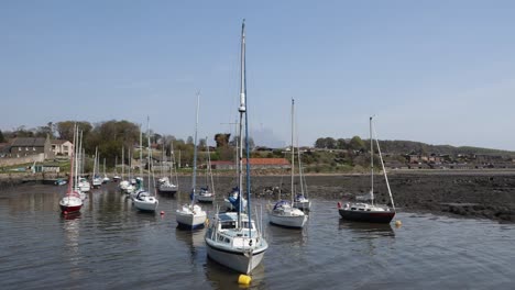 charleston harbor in fife scotland on a sunny spring day