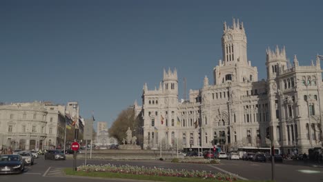 cybele palace in madrid on a sunny day