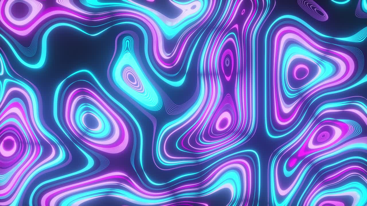 추상적인 네온 파동