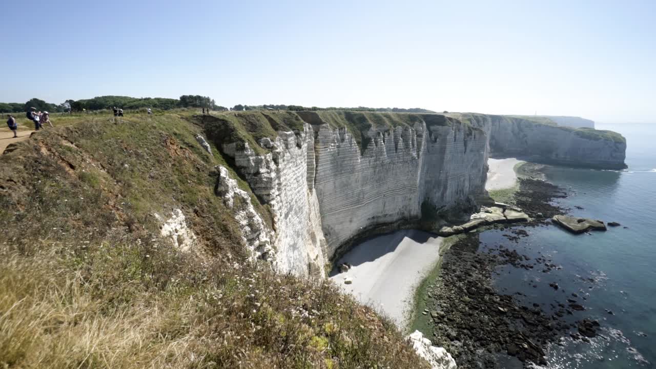 acantilados costeros de normandía, francia