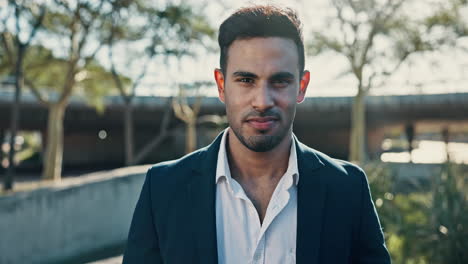 portrait of a young businessman outdoors