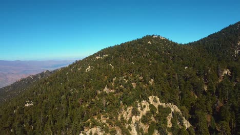 mountain peak covered with vegetation near hemet in riverside county, california