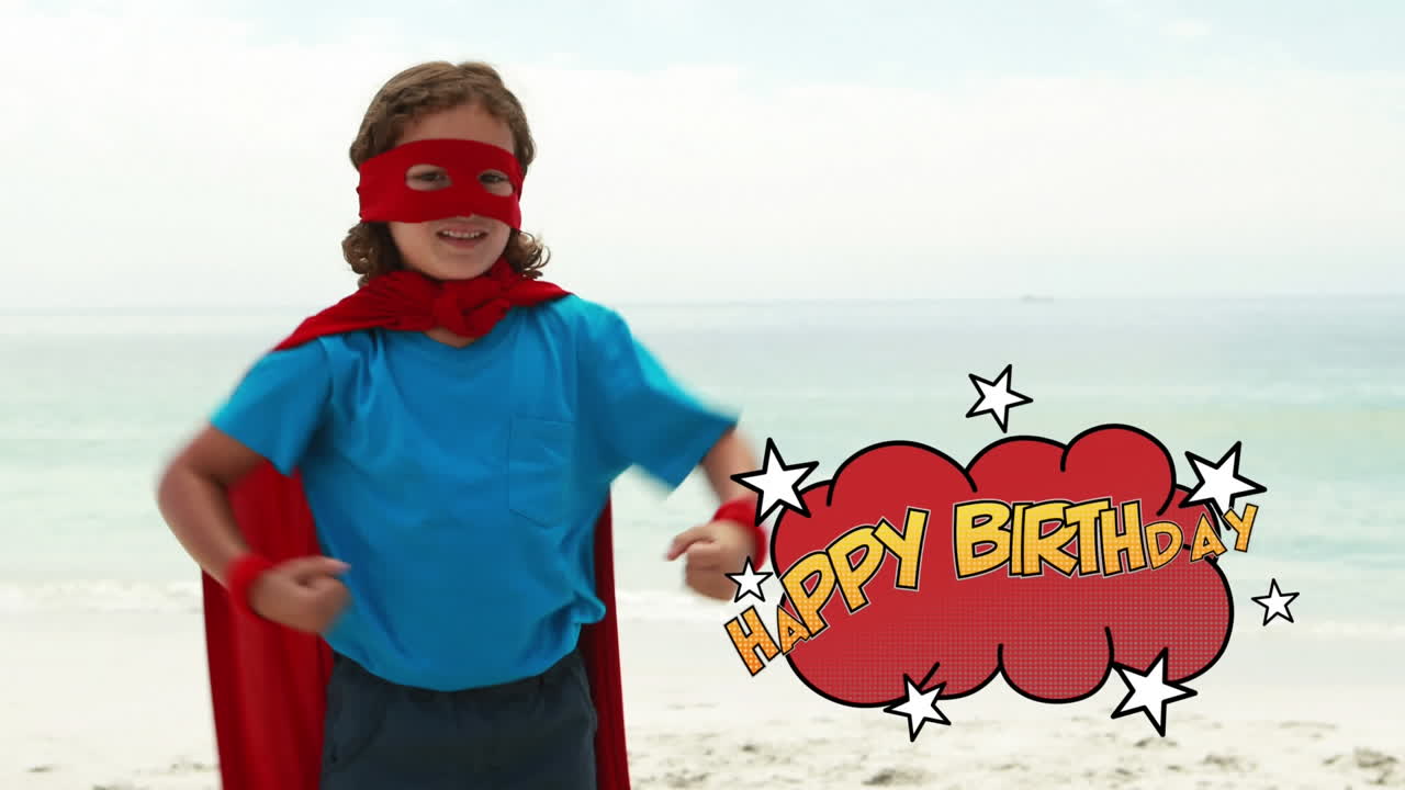 연설 거품에 쓴 생일 축하