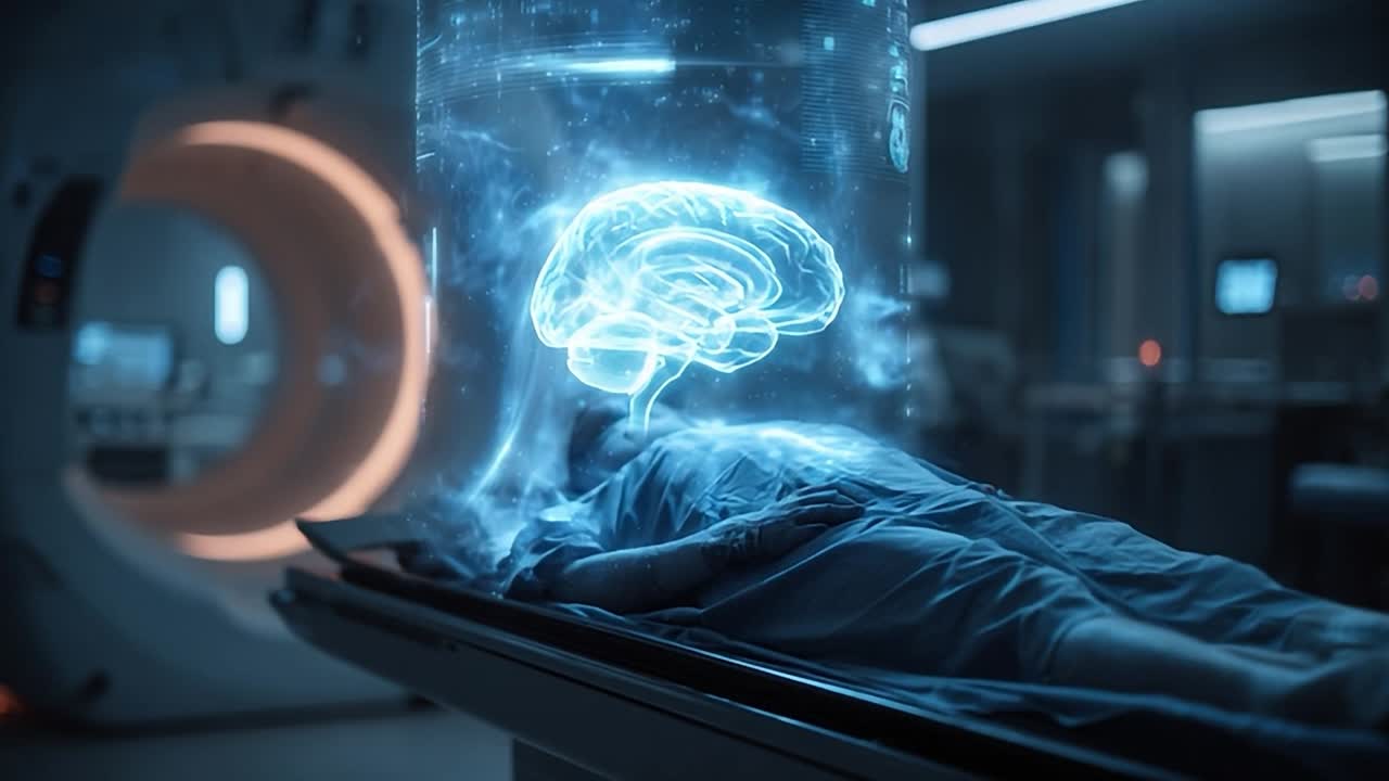 La tecnologia migliora il monitoraggio cerebrale in una struttura medica futuristica