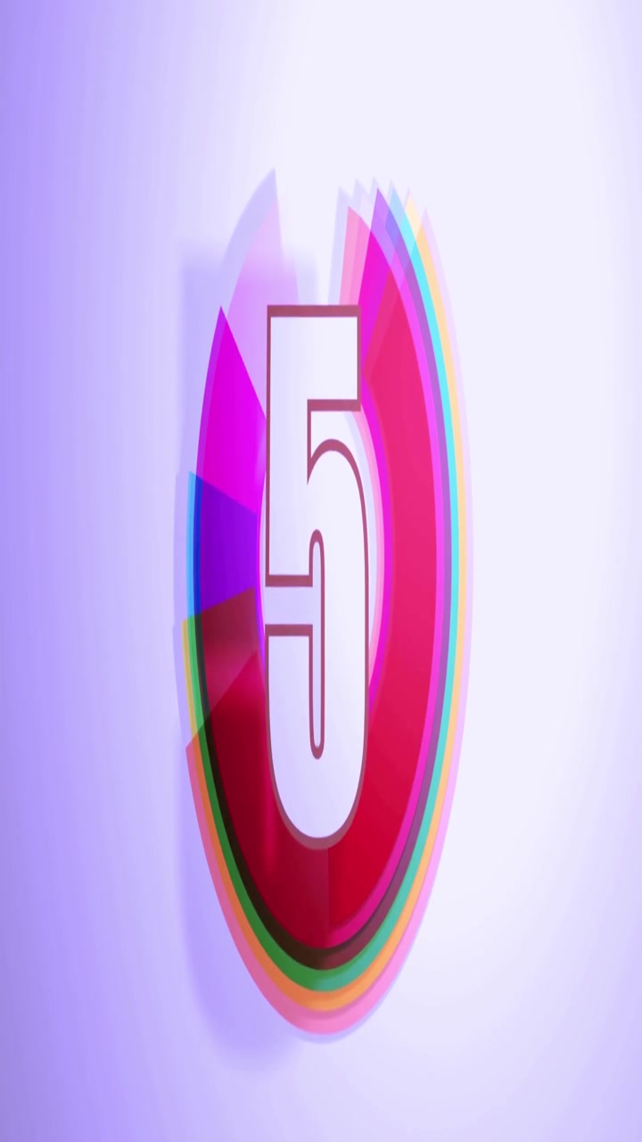 Colorful Countdown Timer Animation from Ten to Zero