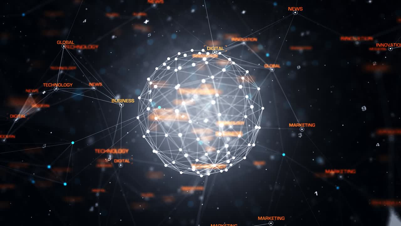 4K Futuristic network background(loopable)