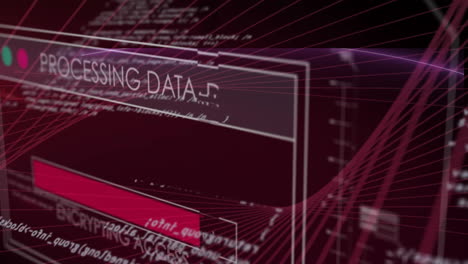 animation of digital data processing over screen