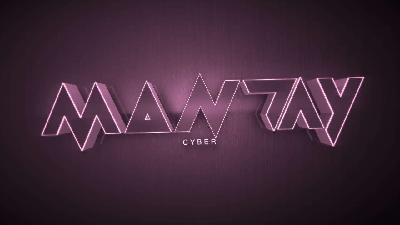 atractivo oscuro: monocromo texto de lunes cibernético en gradiente