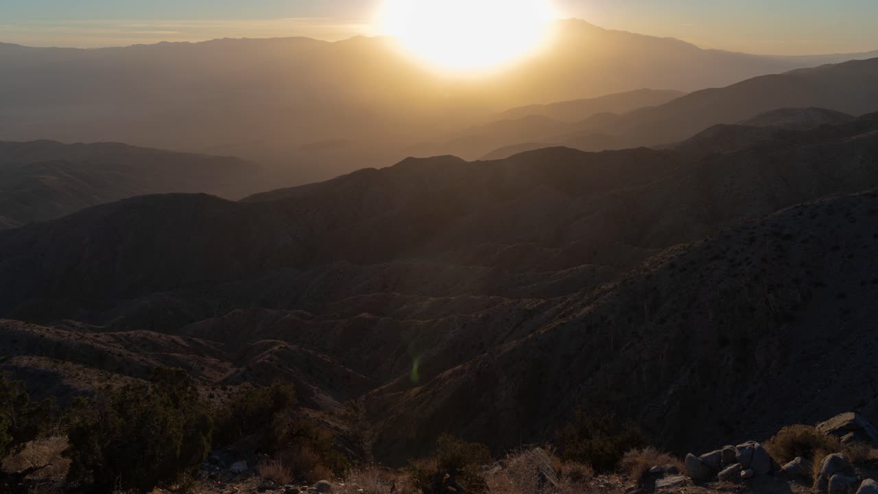 Sunset over the Coachella Valley Mountains