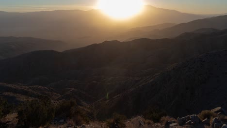 sunset over the coachella valley mountains