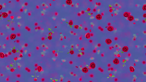 valentine roses loop tile swirl background