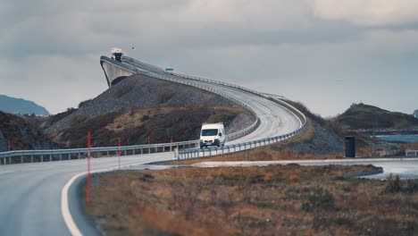 low traffic on the atlantic road in norway