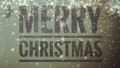 cinemagraph christmas concept with merry christmas text and endless looping snowfall